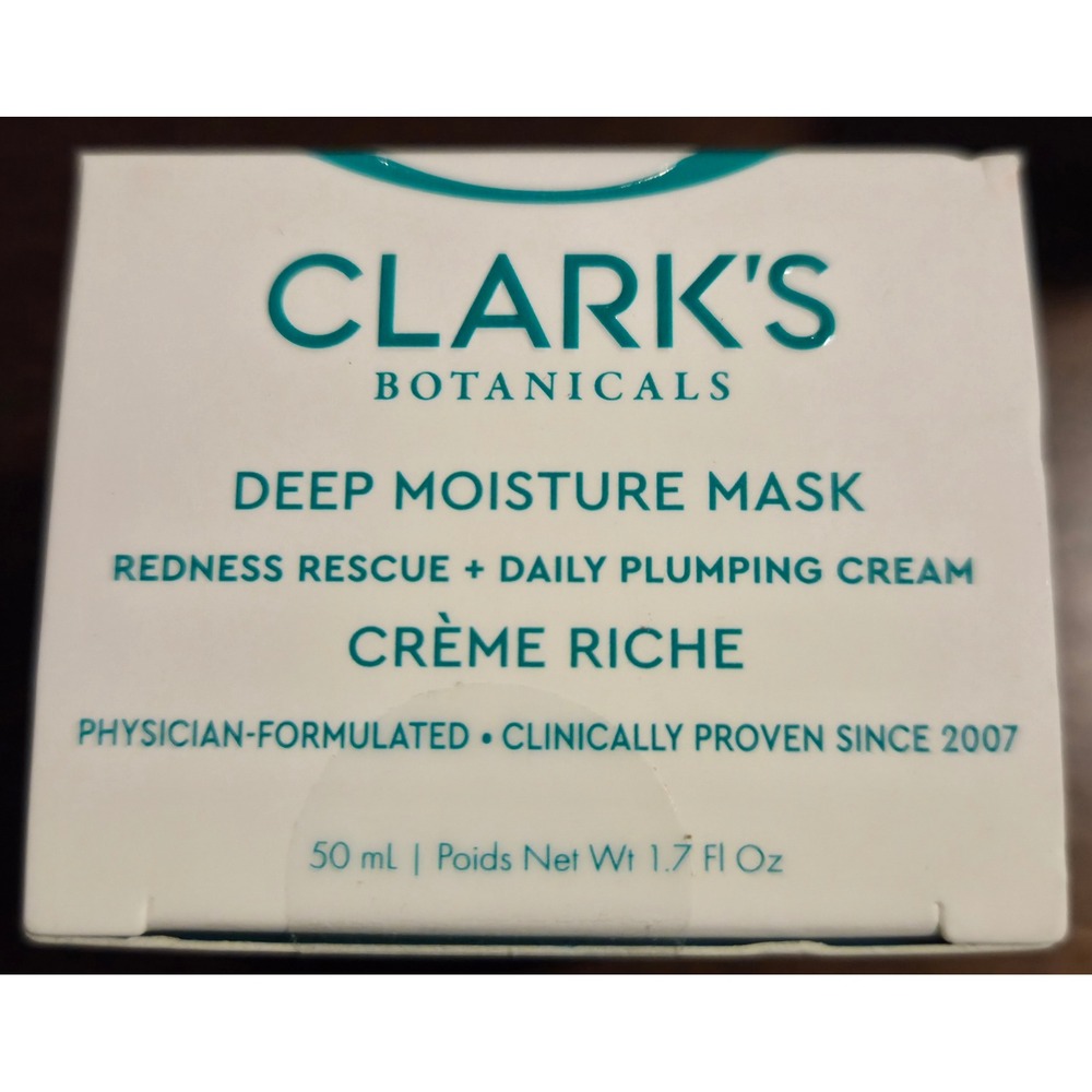 Clarks Botanicals Deep Moisture Mask Redness Rescue Daily Plumping Cream‎ 1.7oz